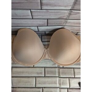 Maiden Form Strapless Underwire Push Up Bra Beige 38DD